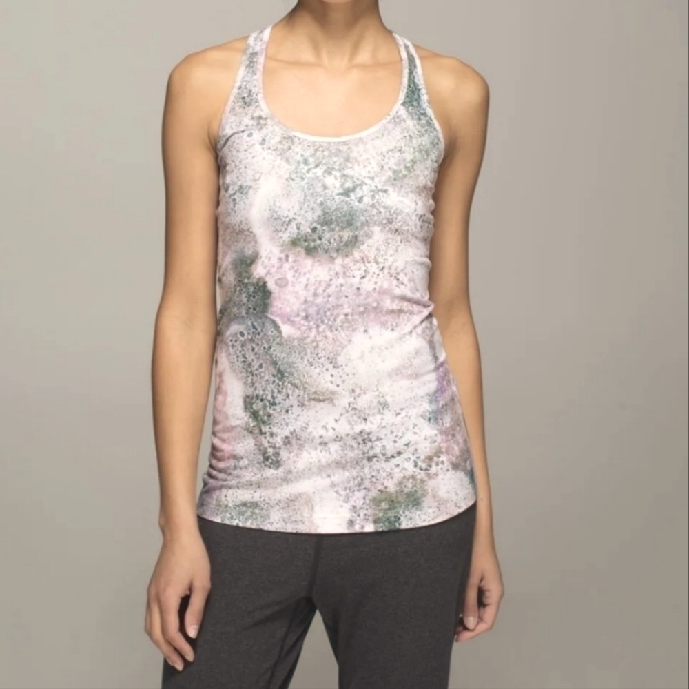 Lululemon Athletica Cool Racerback Sugar Crush Multi Luon Tank Top Size 8 Tall